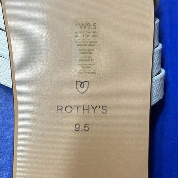 Rothy’s Cream Color Woven Slide Sandals Women’s Sz 9.5 - Picture 6 of 6